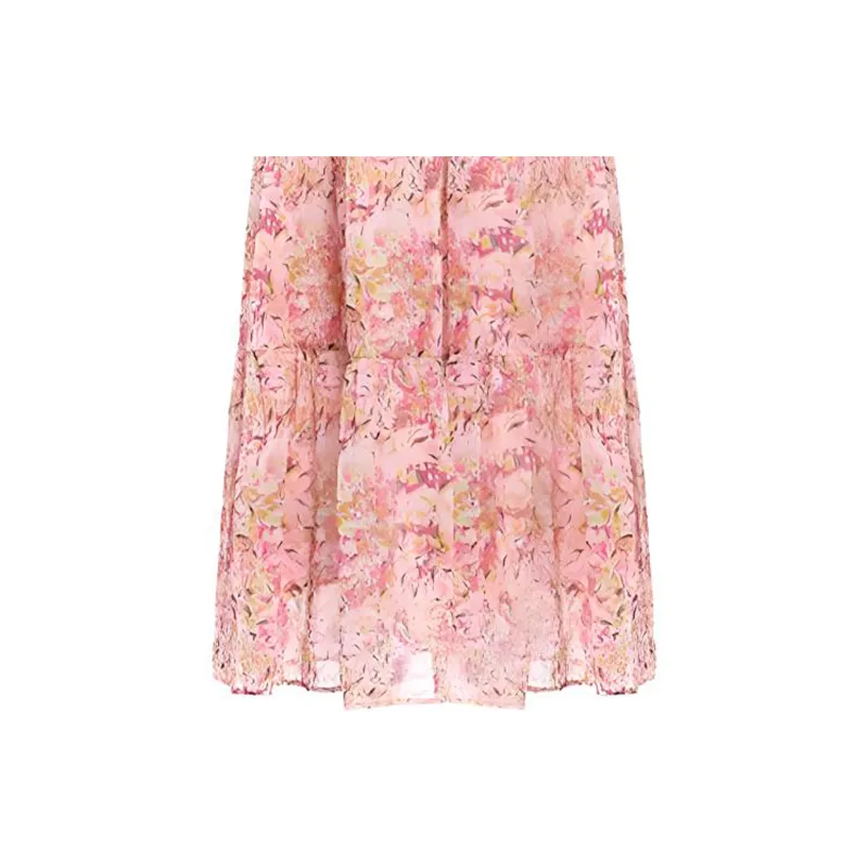 BESIONIA SS23 Casual Long Skirts Women's Pink Floral-5