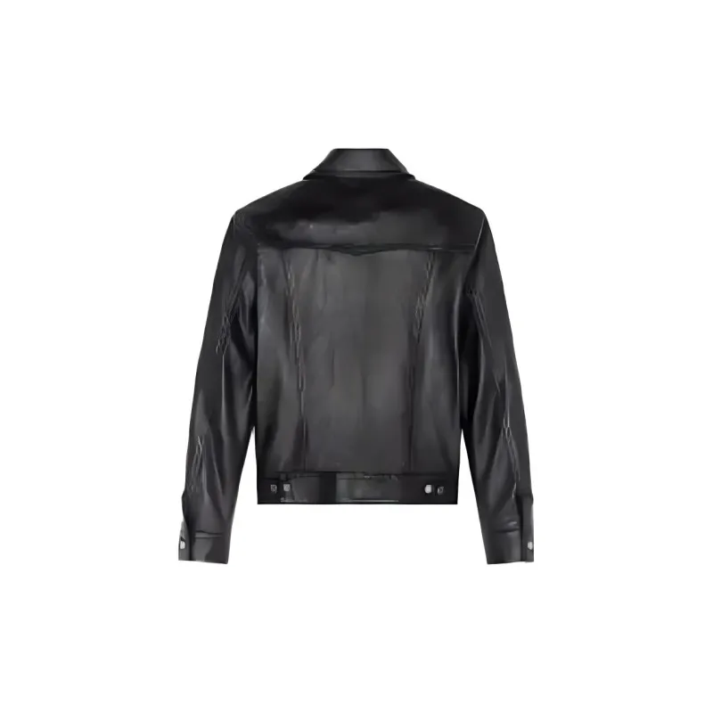 SAINT LAURENT Button up Leather Jacket-1