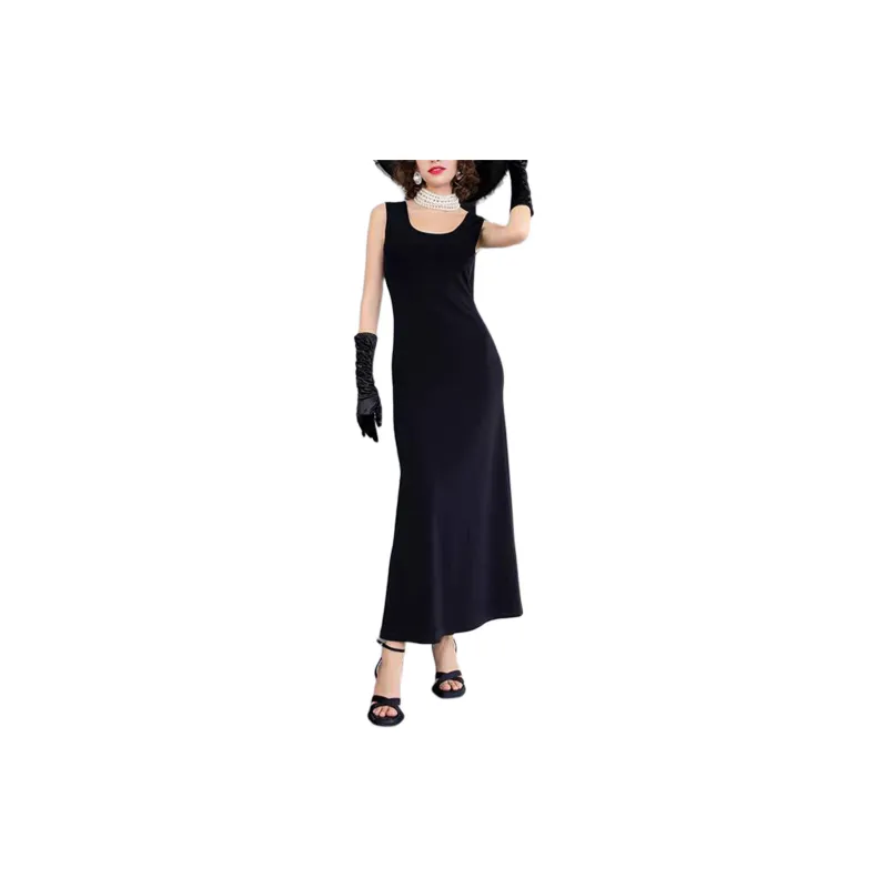 BESIONIA SS23 Sleeveless Dress Women's Black-3