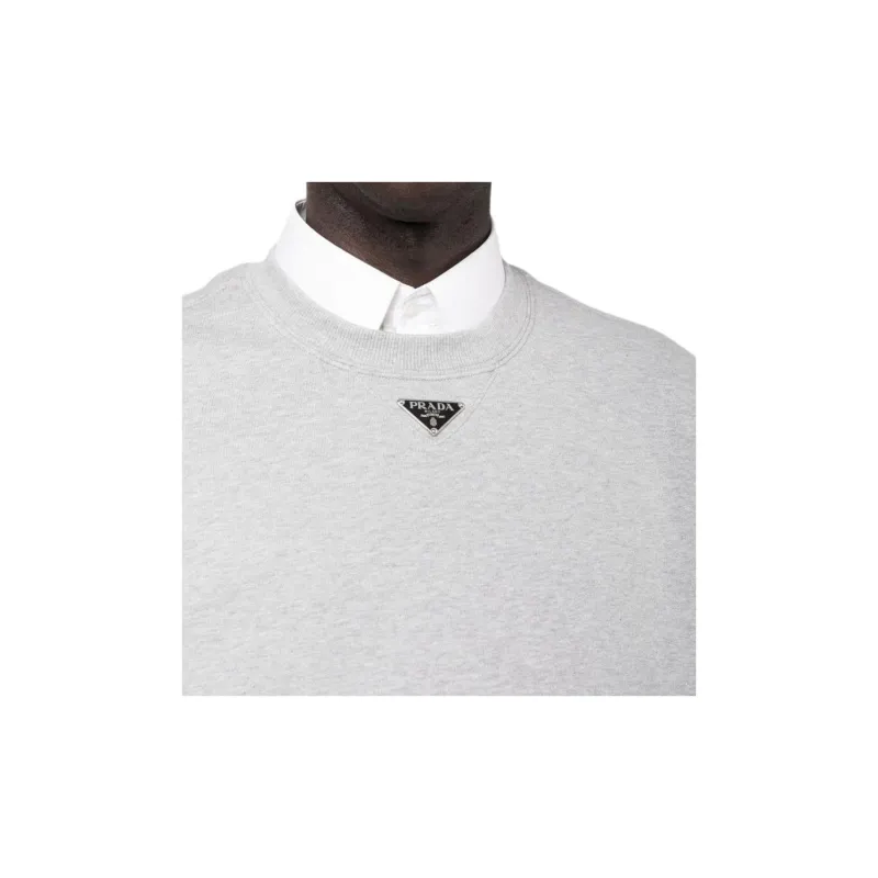 PRADA Sweatshirts Men Gray-4