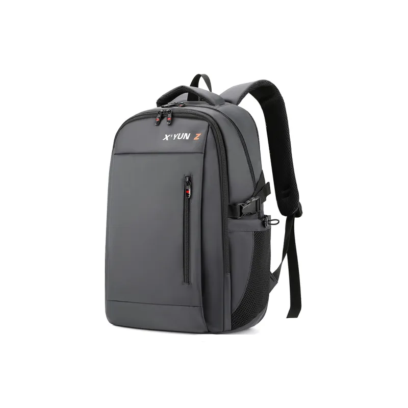 Travel Nylon Backpack Men's Black/Blue/Gray-3