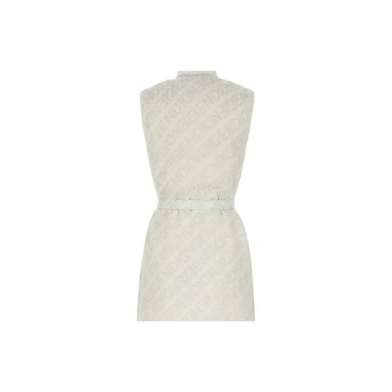 FENDI Logo Printed Sleeveless Dress-4