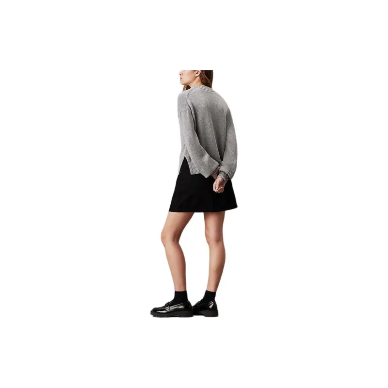 CALVIN KLEIN FW24 Sweater Europe Version Women's Gray-2
