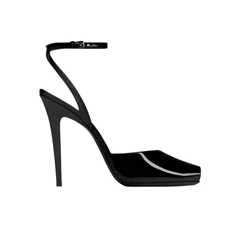 SAINT LAURENT Strap Sandals 11cm Women's Black-1