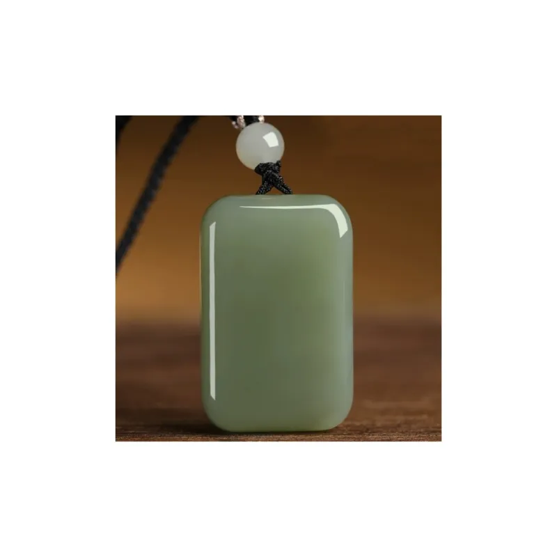 Zhen Yu Zhen Pin Hetian Jade Necklaces Pale Greenish White Jade Unisex-3