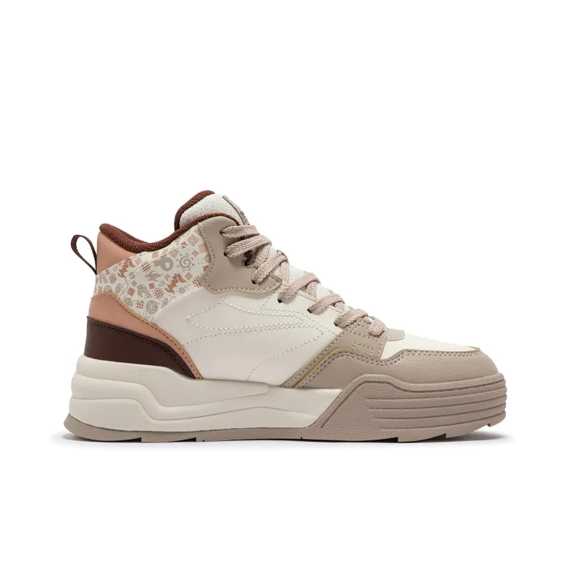 361° Thermal Slip Resistant Mid Top Skateboard Shoes Women's Beige Umber Powder-1
