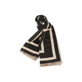 Narandu Knit Scarves Women's Black/Leather Pink/Gray