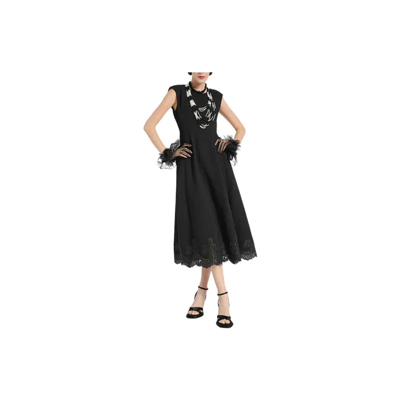BESIONIA SS24 Sleeveless Dress Women's Black-1