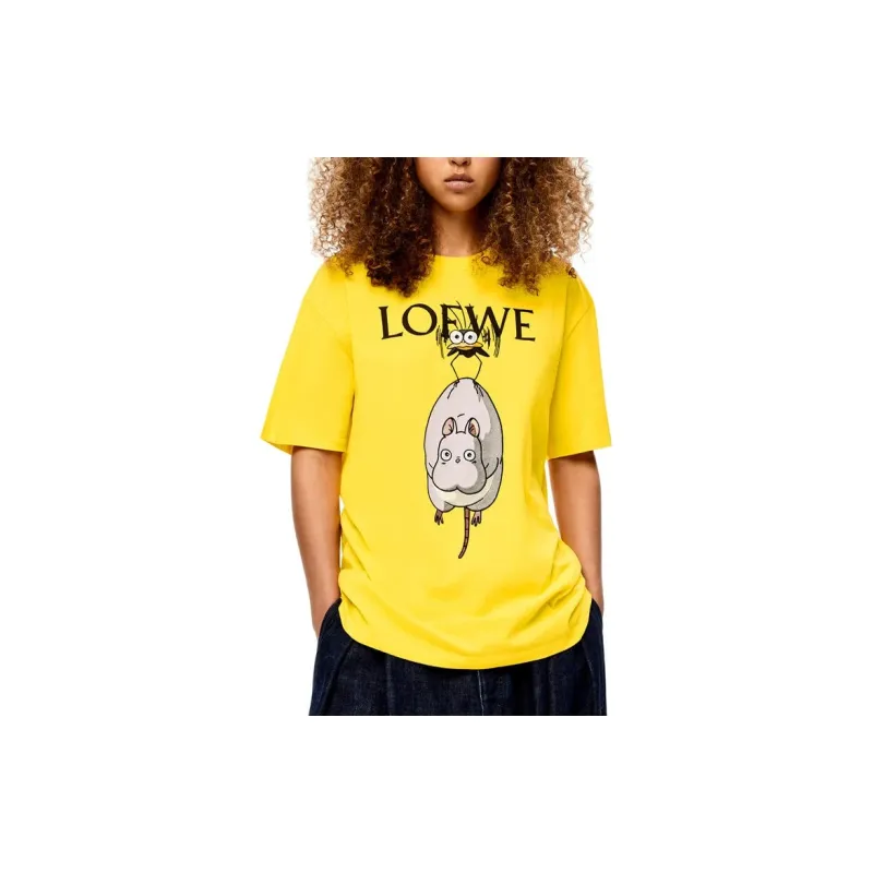 LOEWE x QIANYUQIANXUN LIANMINGKUAN T Shirt Women's Yellow-2