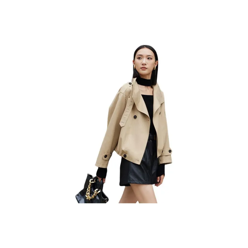 Yi Mengyuan Trench Coat Women's Ancora Red-5