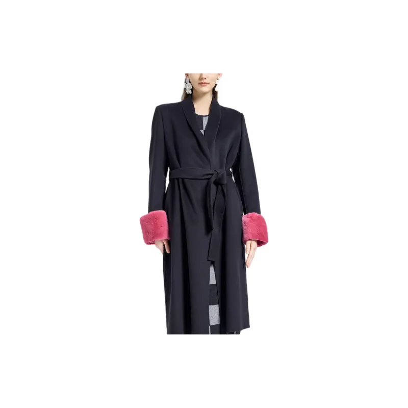 BESIONIA FW23 Coats Women's Black Gray Color-2