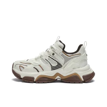 JEEP SPIRIT Anti Slip And Wear Resistant Lightweight Height Increasing Low Top Chunky Sneakers Men's Sand Fox White