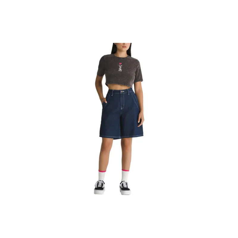 Vans Denim Shorts Women's Denim Blue-2