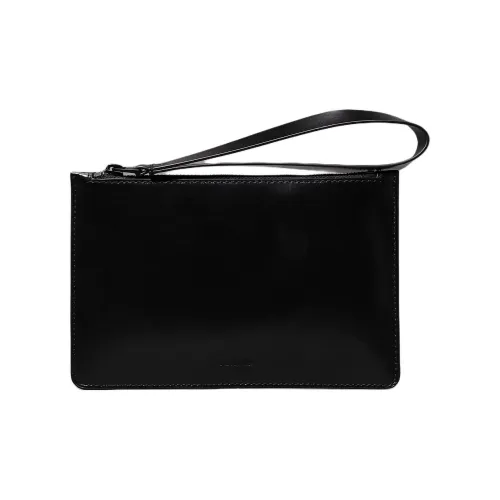CALVIN KLEIN Grained Leather Clutch Men's Black