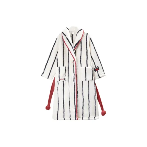 YSO Cool Cat Series Pajama Robe Women's Ivory