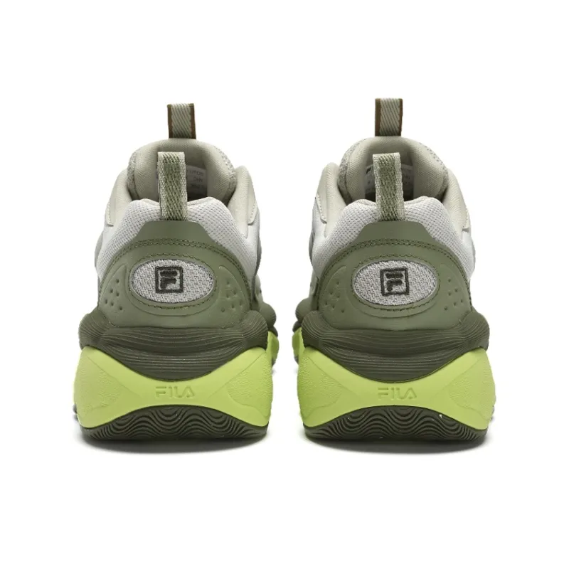 FILA PEASE Pea Shoe Durable Breathable Low Top Casual Shoes Men's Gray Green-4