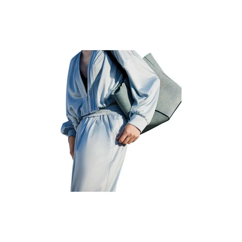 BESIONIA SS24 Cropped Coats Women's Light Blue-7