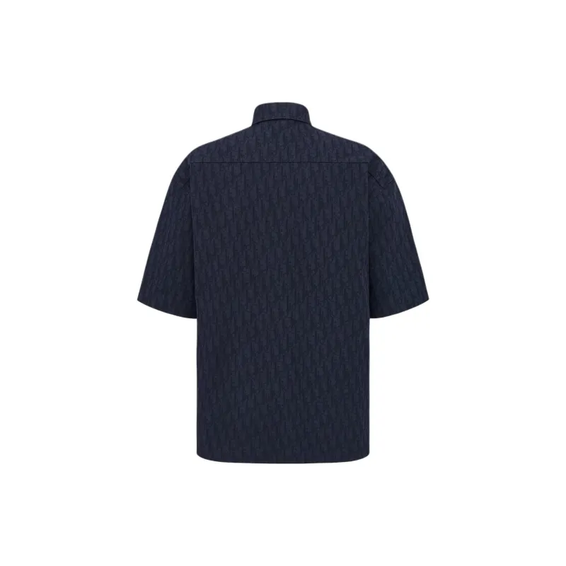 DIOR Quarterly New Products Shirts Men Marine Blue-1
