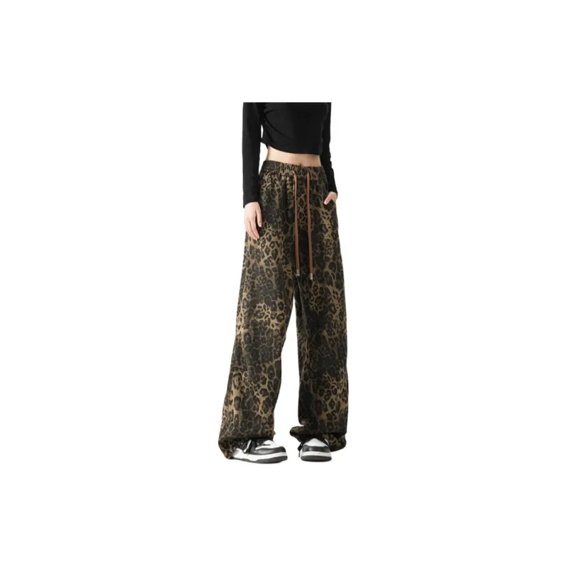 Concubine Zhu Jeans Women's Leopard Print-17