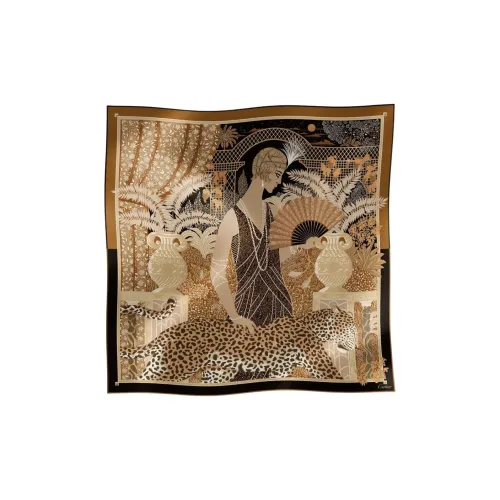 CARTIER Silk Silk Scarves Women's Brown