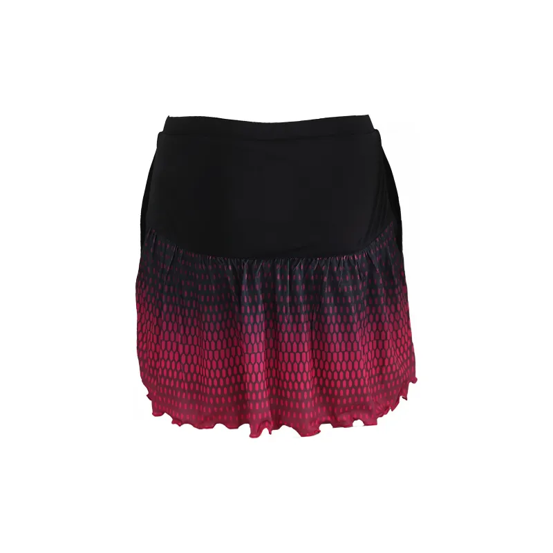 YONEX Casual Short Skirts Women's Black Red Gradient-1