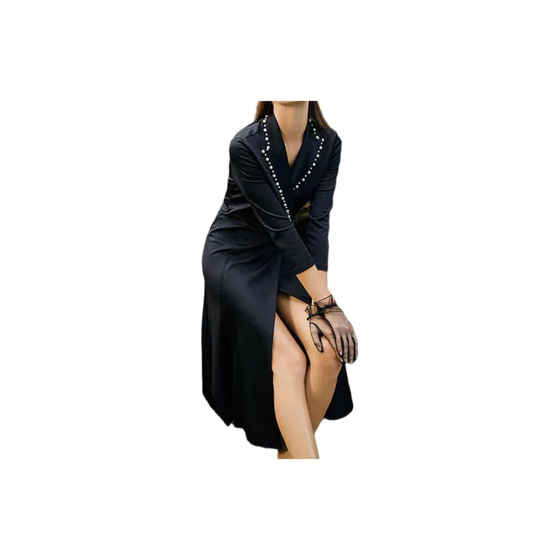 BESIONIA SS22 Long Sleeved Dresses Women's Black-1