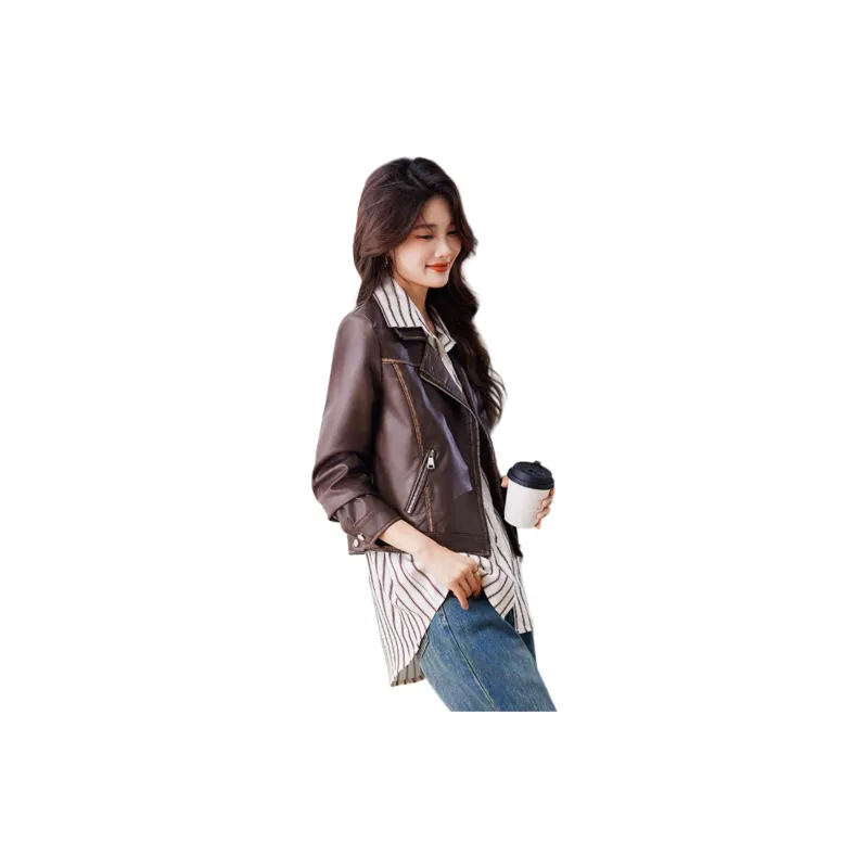 Yi Mengyuan Leather Jacket Women's-5
