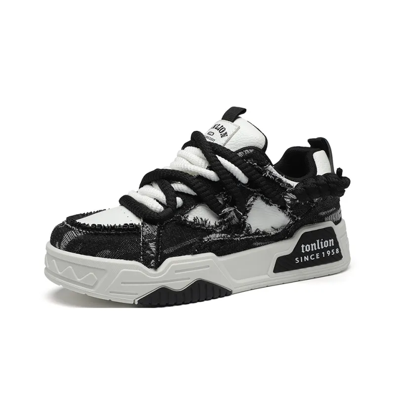 Tonlion Slip Resistant And Breathable Low Top Skateboard Shoes Men's-8