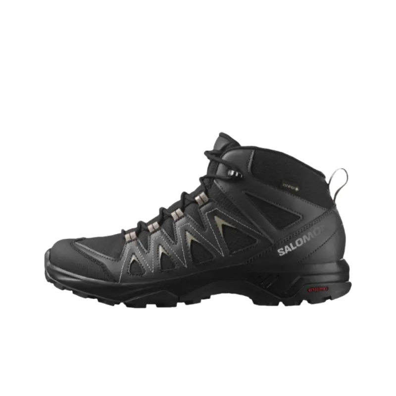 SALOMON X Braze MID GTX Wear resistant And Waterproof Mid Top Trekking Shoes Men's Black-0