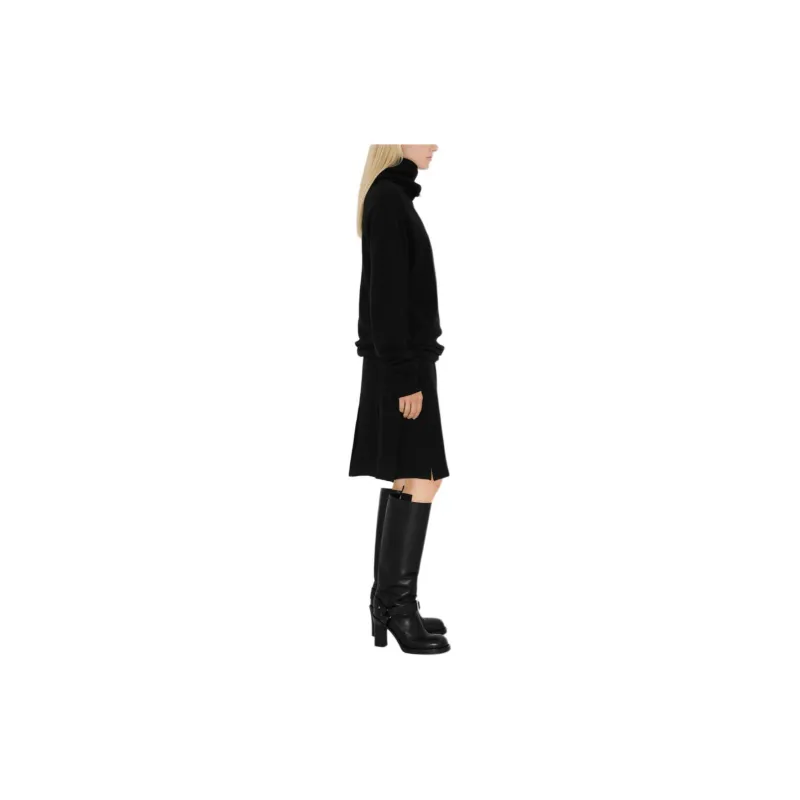 Burberry Long Sleeved Dress Women's Coal Gray-3