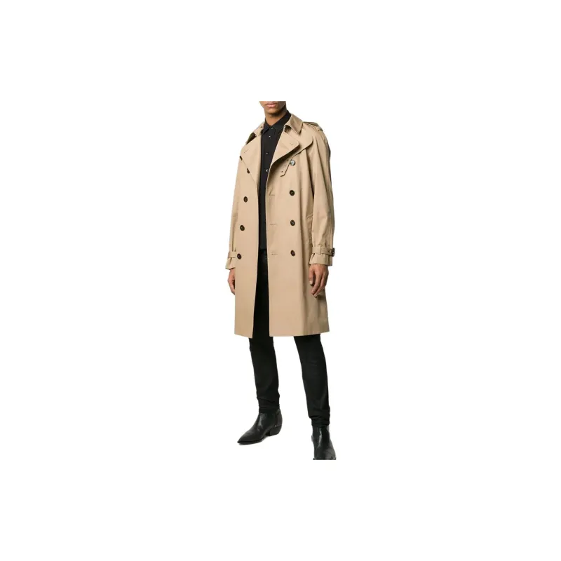 SAINT LAURENT Trench Coat Men's Sand-4