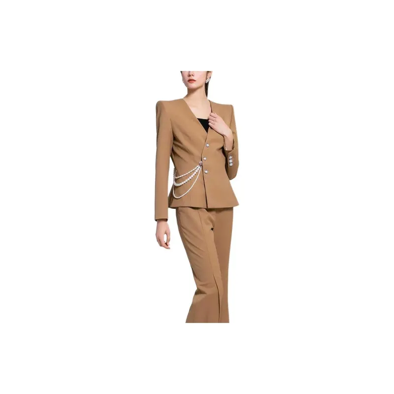 BESIONIA SS22 Suit Trouser Women's Camel-4
