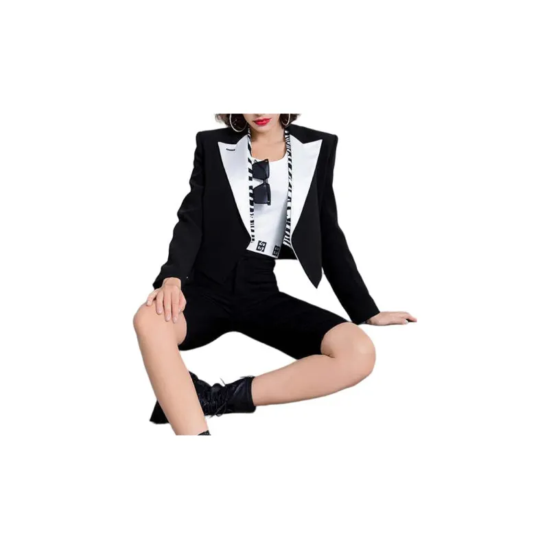 BESIONIA SS23 Business Suits Coats Women's Black-3