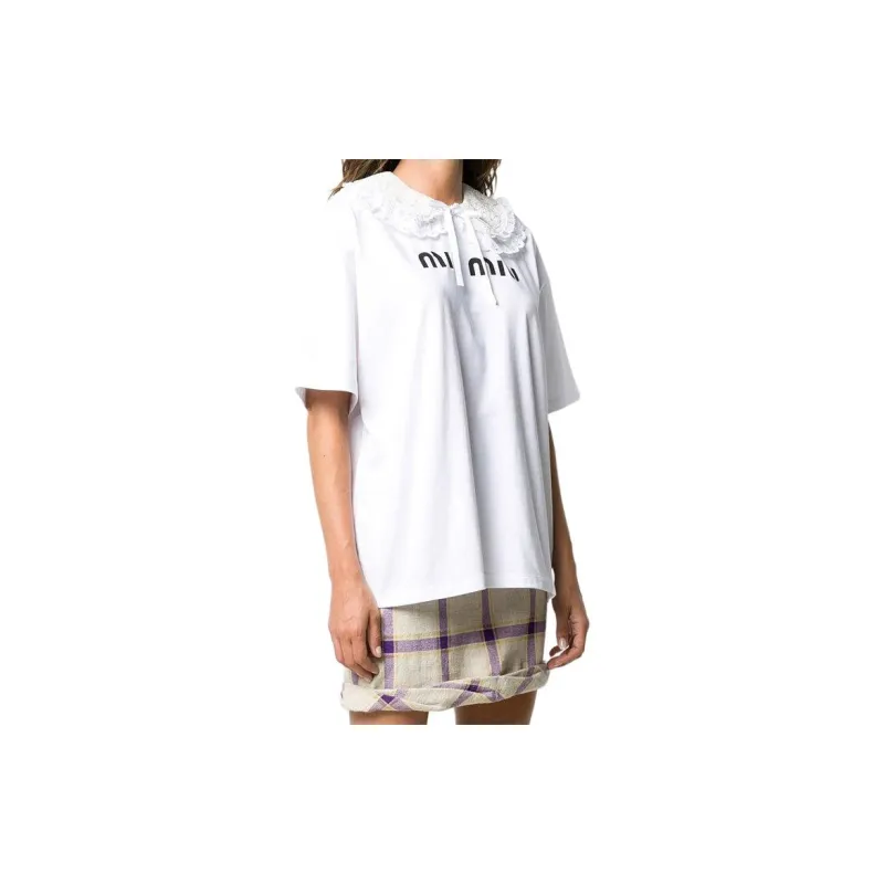 MIU MIU T-Shirts Women's White-3