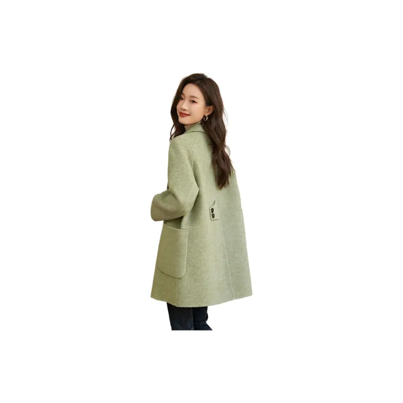 Mo Han Yi Mei Coats Women's Light Green-1