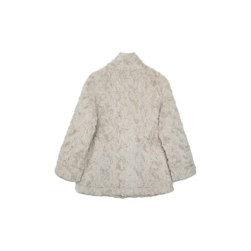 JOSR Velvet feel Coat Women's Apricot-1