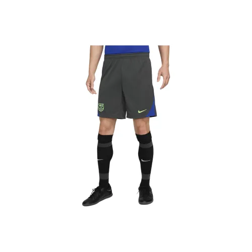 Nike FC Football Shorts Men Dark Gray/Royal Bronze/Shock Yellow Green