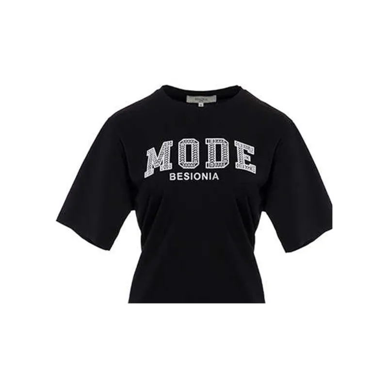 BESIONIA T Shirts Women's Black-5