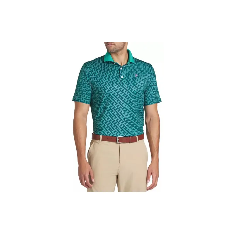PUMA PUMA X PALM TREE CREW Polo Shirt Men Dark Navy - Shiny Green-3