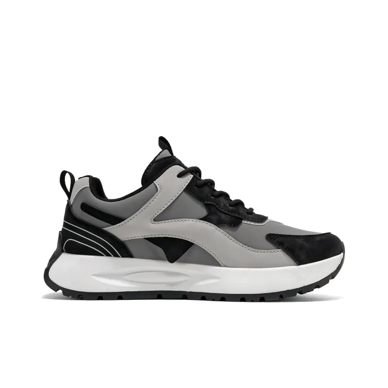 Binary Low-Top Running Shoes Men's Black Gray-2