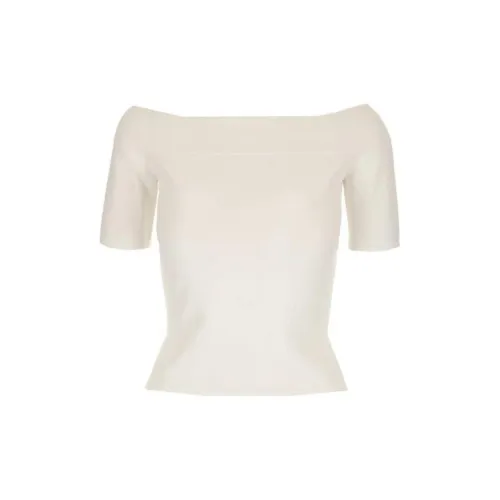 Alexander McQueen Off Shoulder Short-Sleeve Top