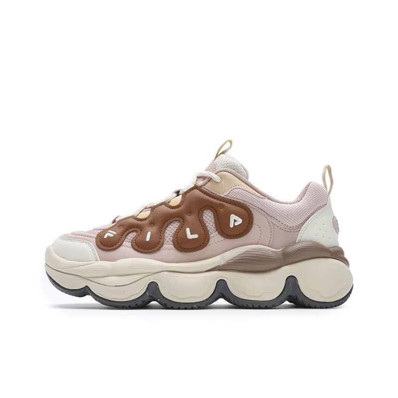 FILA PEASE Pea Shoe Anti Slip Wear Resistant Low Top Casual Shoes Women's Red Brown-0