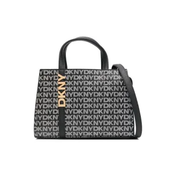 DKNY PVC Tote Bag, Shopping Bag, Shoulder Bag, Crossbody Bag, Handbag Small Size Women's Black