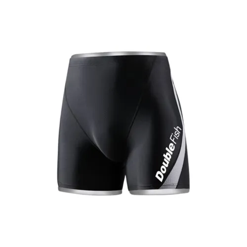 DOUBLEFISH Swimming Sets Polyester Polyamide Elastane Swimming Pool Beach Snorkeling Men's Black