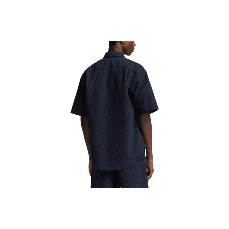 DIOR Quarterly New Products Shirts Men Marine Blue-3