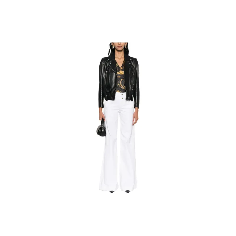 VERSACE JEANS COUTURE Barocco Printed V Neck Knitted Top-1