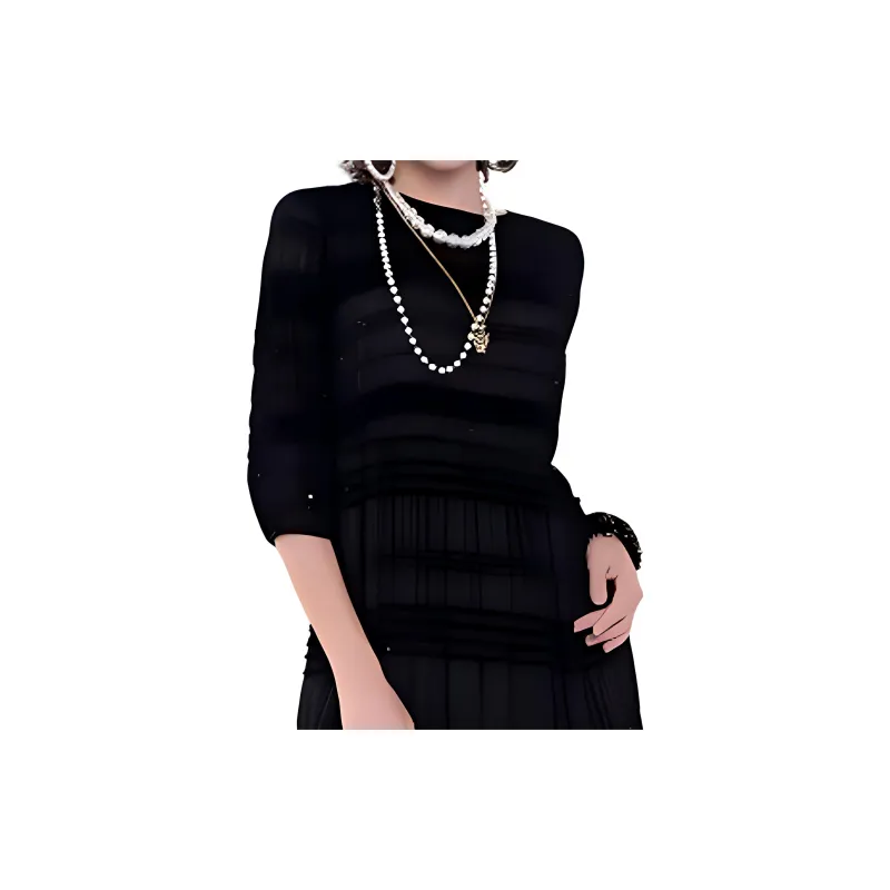 BESIONIA SS23 Short Sleeved Dresses Women's Black-4