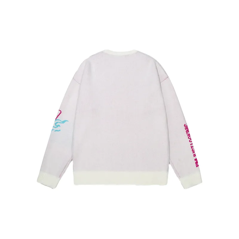 Guuka Trendy Jacquard Crew Neck Sweater Unisex-9