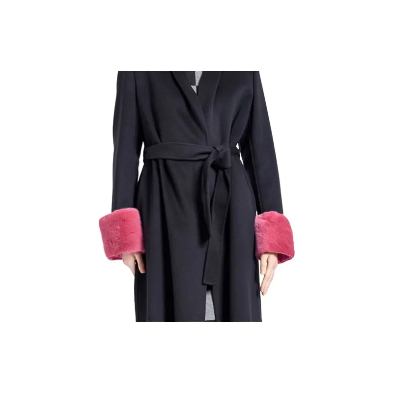 BESIONIA FW23 Coats Women's Black Gray Color-5