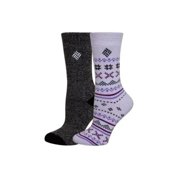 Columbia Women's MW Fair Isle 2Pk Thermal Sock Mid-Calf Socks Women's 2 Pack